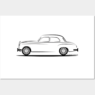 Mercedes Benz Ponton W120 Sedan Posters and Art